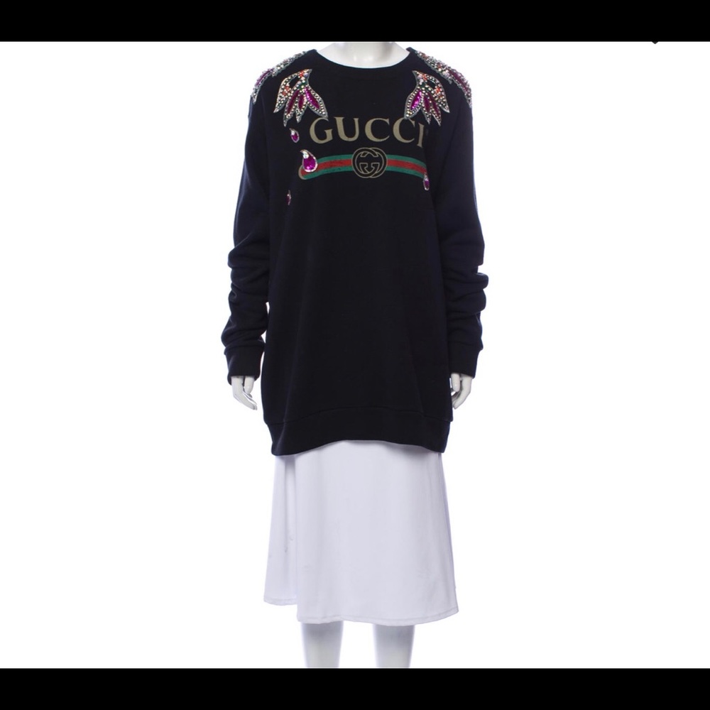 Gucci oversized embellished sweater, 2018